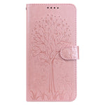 Custodia per telefono in pelle a vibrazione orizzontale con stampa pressata con motivo ad albero e cervo, For OPPO A32 / A33 / A52 / A52s, For OPPO A16, For Realme 8i
