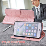 Custodia per telefono in pelle a vibrazione orizzontale con stampa pressata con motivo ad albero e cervo, For OPPO A32 / A33 / A52 / A52s, For OPPO A16, For Realme 8i