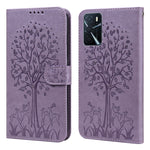 Custodia per telefono in pelle a vibrazione orizzontale con stampa pressata con motivo ad albero e cervo, For OPPO A32 / A33 / A52 / A52s, For OPPO A16, For Realme 8i