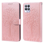 Custodia per telefono in pelle a vibrazione orizzontale con stampa pressata con motivo ad albero e cervo, For OPPO A32 / A33 / A52 / A52s, For OPPO A16, For Realme 8i