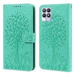 Custodia per telefono in pelle a vibrazione orizzontale con stampa pressata con motivo ad albero e cervo, For OPPO A32 / A33 / A52 / A52s, For OPPO A16, For Realme 8i