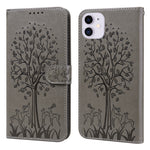 Custodia portafoglio in pelle con stampa per iPhone 12 Pro Max
