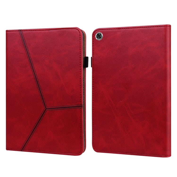 Custodia in pelle a righe goffrata tinta unita, For OPPO Realme Pad, For Huawei MediaPad M5 Lite 10.1, For Huawei MatePad 10.8 (2021), For Huawei MatePad 11 (2021)