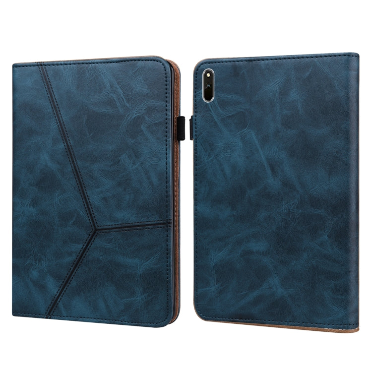 Custodia in pelle a righe goffrata tinta unita, For OPPO Realme Pad, For Huawei MediaPad M5 Lite 10.1, For Huawei MatePad 10.8 (2021), For Huawei MatePad 11 (2021)