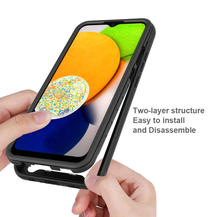 Custodia per telefono Starry Sky tinta unita serie PC + TPU con pellicola in PET, For Samsung Galaxy A03 164mm, For Samsung Galaxy A03 166mm, For Samsung Galaxy A13 4G, For Samsung Galaxy A33 5G