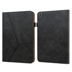 Custodia in pelle a righe goffrata tinta unita, For Lenovo Tab K10 / M10 Plus / M10 FHD Plus