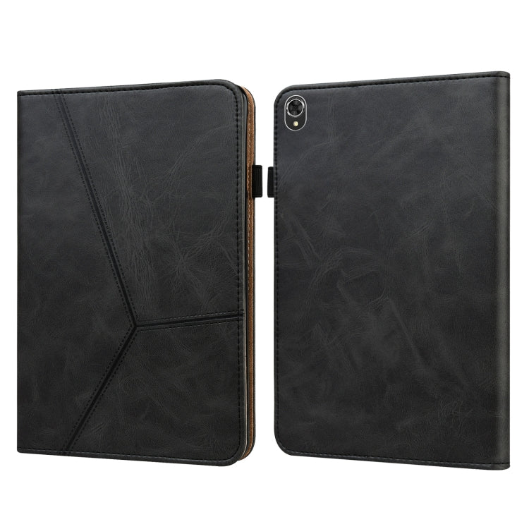 Custodia in pelle a righe goffrata tinta unita, For Lenovo Tab K10 / M10 Plus / M10 FHD Plus