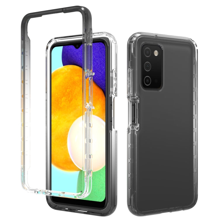 Trasparenza PC bicolore sfumato + custodia per telefono in TPU, For Samsung Galaxy A03s 165.8mm US Version
