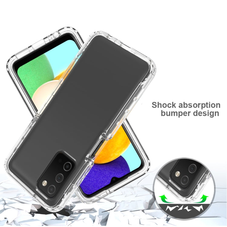 Trasparenza PC bicolore sfumato + custodia per telefono in TPU, For Samsung Galaxy A03s 165.8mm US Version
