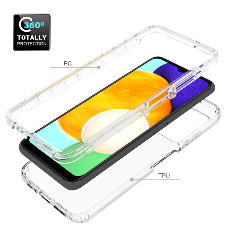 Trasparenza PC bicolore sfumato + custodia per telefono in TPU, For Samsung Galaxy A03s 165.8mm US Version