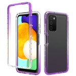 Trasparenza PC bicolore sfumato + custodia per telefono in TPU, For Samsung Galaxy A03s 165.8mm US Version