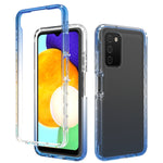 Trasparenza PC bicolore sfumato + custodia per telefono in TPU, For Samsung Galaxy A03s 165.8mm US Version