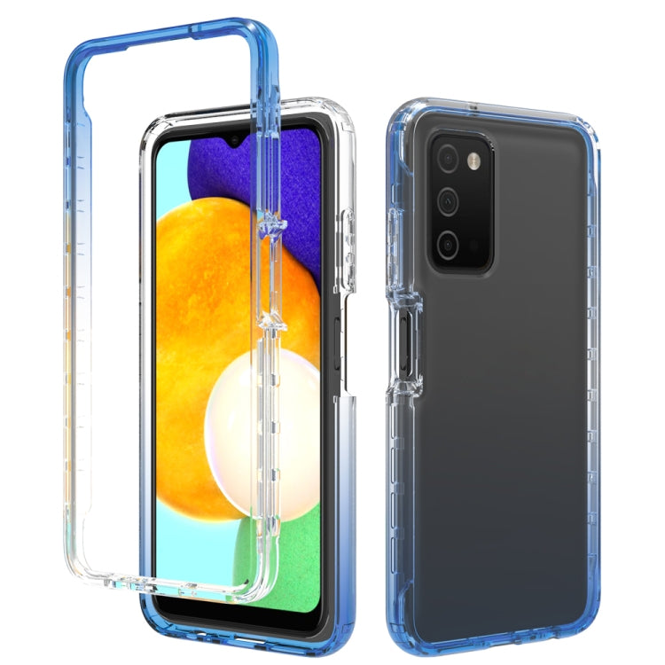 Trasparenza PC bicolore sfumato + custodia per telefono in TPU, For Samsung Galaxy A03s 165.8mm US Version
