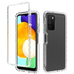 Trasparenza PC bicolore sfumato + custodia per telefono in TPU, For Samsung Galaxy A03s 165.8mm US Version