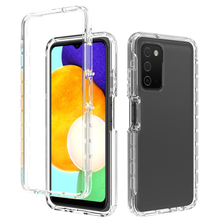 Trasparenza PC bicolore sfumato + custodia per telefono in TPU, For Samsung Galaxy A03s 165.8mm US Version