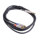 Cavo audio maschio da 6,35 mm a doppio RCA maschio, 1.8m, 3m