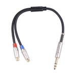 TC030YTR048-03 Cavo audio biforcato da 6,35 mm maschio a doppio RCA femmina