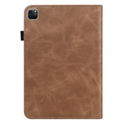 Custodia in pelle a righe goffrata tinta unita, For iPad Pro 12.9 inch 2022 / 2021 / 2020 / 2018, For iPad mini 6 / mini 2024