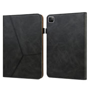 Custodia in pelle a righe goffrata tinta unita, For iPad Pro 12.9 inch 2022 / 2021 / 2020 / 2018, For iPad mini 6 / mini 2024