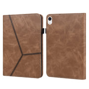 Custodia in pelle a righe goffrata tinta unita, For iPad Pro 12.9 inch 2022 / 2021 / 2020 / 2018, For iPad mini 6 / mini 2024