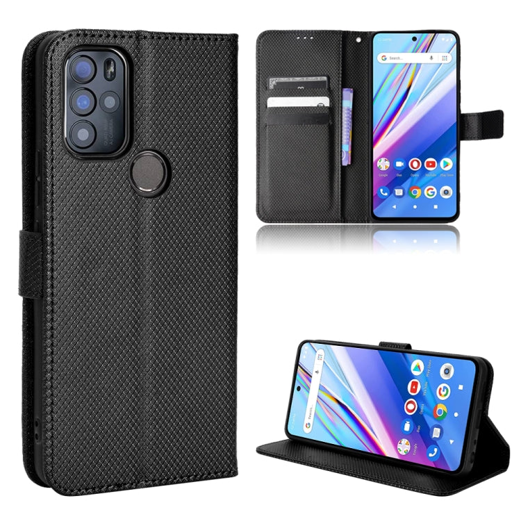 Custodia per telefono in pelle con trama a diamante, For BLU G91 Pro, For OPPO Realme Q3T / Q3S, For TCL 20 SE, For TCL 30 SE / 30 E / 306 / Sharp Aquos V6
