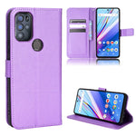 Custodia per telefono in pelle con trama a diamante, For BLU G91 Pro, For OPPO Realme Q3T / Q3S, For TCL 20 SE, For TCL 30 SE / 30 E / 306 / Sharp Aquos V6