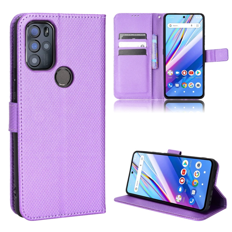Custodia per telefono in pelle con trama a diamante, For BLU G91 Pro, For OPPO Realme Q3T / Q3S, For TCL 20 SE, For TCL 30 SE / 30 E / 306 / Sharp Aquos V6
