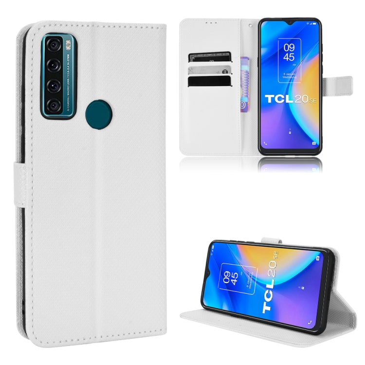 Custodia per telefono in pelle con trama a diamante, For BLU G91 Pro, For OPPO Realme Q3T / Q3S, For TCL 20 SE, For TCL 30 SE / 30 E / 306 / Sharp Aquos V6