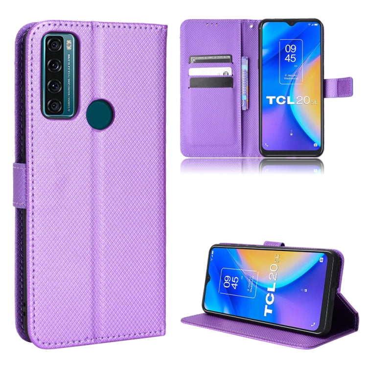 Custodia per telefono in pelle con trama a diamante, For BLU G91 Pro, For OPPO Realme Q3T / Q3S, For TCL 20 SE, For TCL 30 SE / 30 E / 306 / Sharp Aquos V6