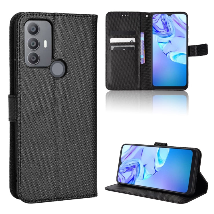 Custodia per telefono in pelle con trama a diamante, For BLU G91 Pro, For OPPO Realme Q3T / Q3S, For TCL 20 SE, For TCL 30 SE / 30 E / 306 / Sharp Aquos V6