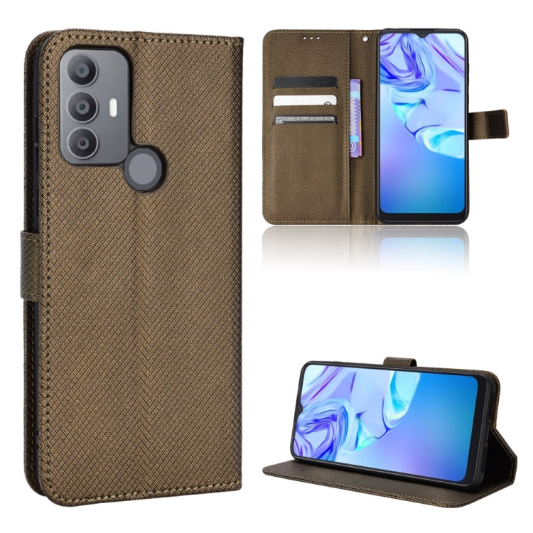 Custodia per telefono in pelle con trama a diamante, For BLU G91 Pro, For OPPO Realme Q3T / Q3S, For TCL 20 SE, For TCL 30 SE / 30 E / 306 / Sharp Aquos V6