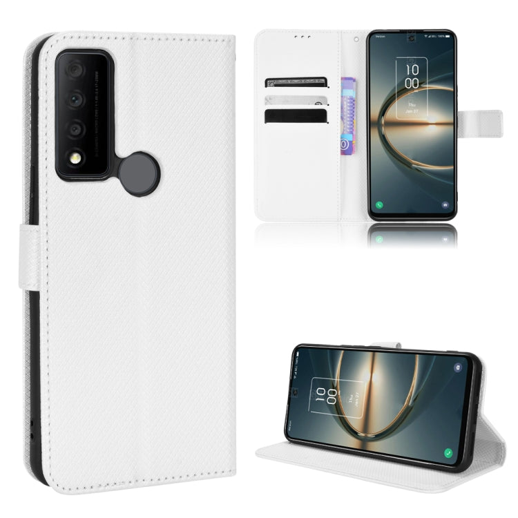Custodia per telefono in pelle con trama a diamante, For TCL 30 XE 5G / 30 V 5G, For vivo Y76 5G, For Wiko Y52, For Wiko Y82, For Doogee S88 Pro / S88 Plus