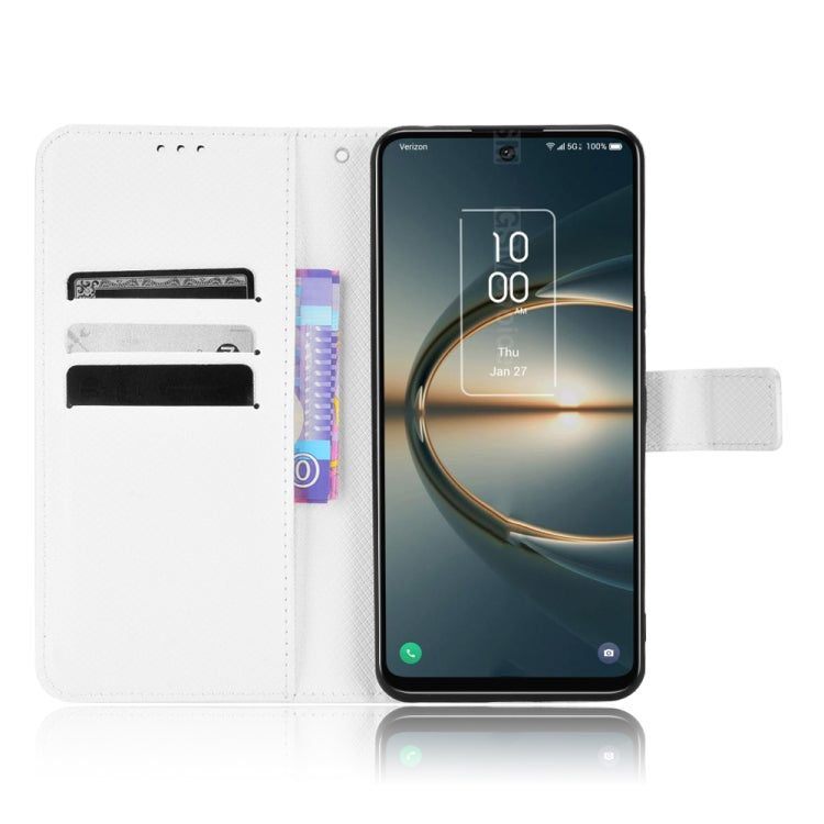 Custodia per telefono in pelle con trama a diamante, For TCL 30 XE 5G / 30 V 5G, For vivo Y76 5G, For Wiko Y52, For Wiko Y82, For Doogee S88 Pro / S88 Plus
