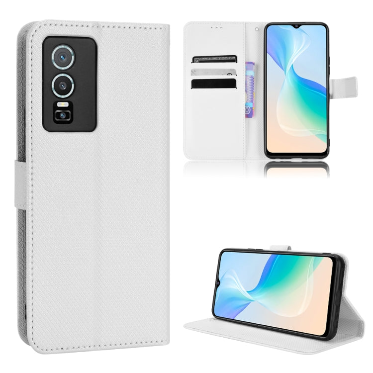 Custodia per telefono in pelle con trama a diamante, For TCL 30 XE 5G / 30 V 5G, For vivo Y76 5G, For Wiko Y52, For Wiko Y82, For Doogee S88 Pro / S88 Plus
