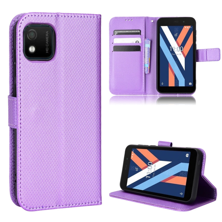 Custodia per telefono in pelle con trama a diamante, For TCL 30 XE 5G / 30 V 5G, For vivo Y76 5G, For Wiko Y52, For Wiko Y82, For Doogee S88 Pro / S88 Plus