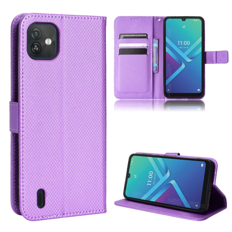 Custodia per telefono in pelle con trama a diamante, For TCL 30 XE 5G / 30 V 5G, For vivo Y76 5G, For Wiko Y52, For Wiko Y82, For Doogee S88 Pro / S88 Plus