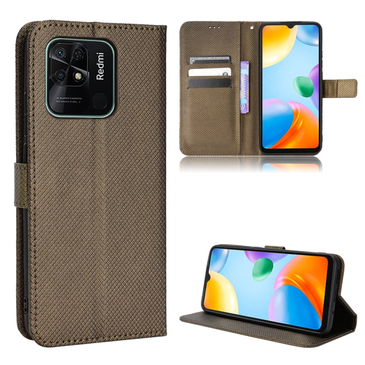 Custodia per telefono in pelle con trama a diamante, For Xiaomi Redmi 10C, For Xiaomi Redmi K30 Pro / Poco F2 Pro, For Xiaomi Redmi K40S, For Xiaomi Redmi K50 / K50 Pro
