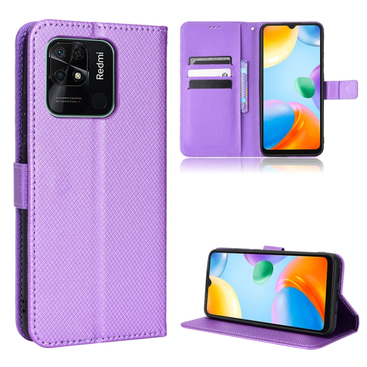 Custodia per telefono in pelle con trama a diamante, For Xiaomi Redmi 10C, For Xiaomi Redmi K30 Pro / Poco F2 Pro, For Xiaomi Redmi K40S, For Xiaomi Redmi K50 / K50 Pro