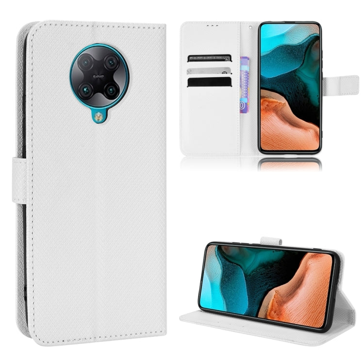 Custodia per telefono in pelle con trama a diamante, For Xiaomi Redmi 10C, For Xiaomi Redmi K30 Pro / Poco F2 Pro, For Xiaomi Redmi K40S, For Xiaomi Redmi K50 / K50 Pro