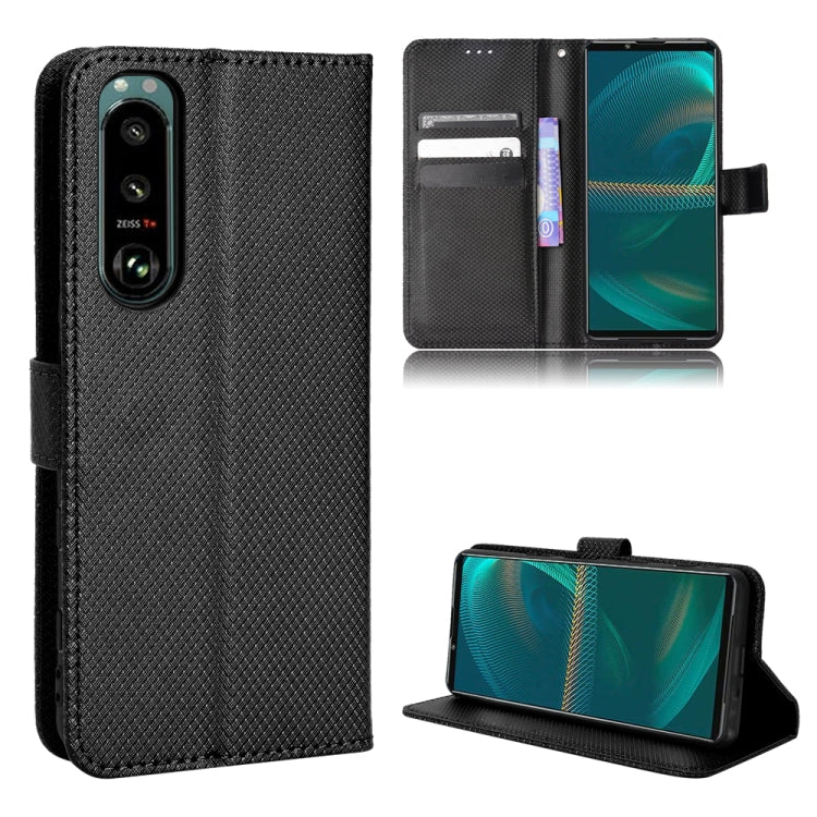 Custodia per telefono in pelle con trama a diamante, For ZTE nubia Red Magic 6 / 6 Pro, For Oukitel C23 Pro, For Sony Xperia 5 III, For Xiaomi Mi 10 Ultra
