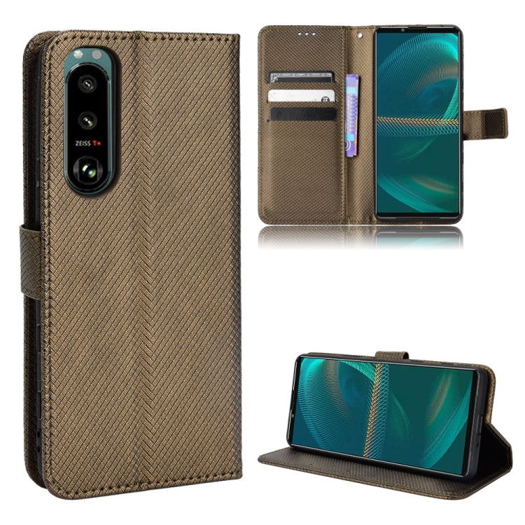 Custodia per telefono in pelle con trama a diamante, For ZTE nubia Red Magic 6 / 6 Pro, For Oukitel C23 Pro, For Sony Xperia 5 III, For Xiaomi Mi 10 Ultra