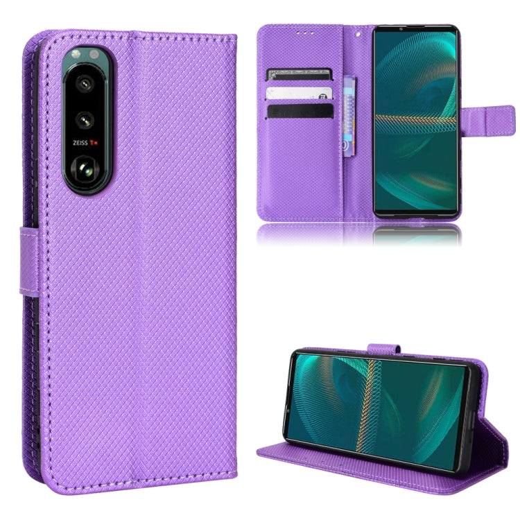 Custodia per telefono in pelle con trama a diamante, For ZTE nubia Red Magic 6 / 6 Pro, For Oukitel C23 Pro, For Sony Xperia 5 III, For Xiaomi Mi 10 Ultra