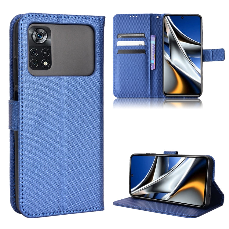 Custodia per telefono in pelle con trama a diamante, For Xiaomi Poco M4 Pro 4G Big Hole, For Xiaomi Poco M4 Pro 4G Fine Hole, For Xiaomi Poco M4 Pro 5G Big Hole, For Xiaomi Poco M4 Pro 5G Fine Hole