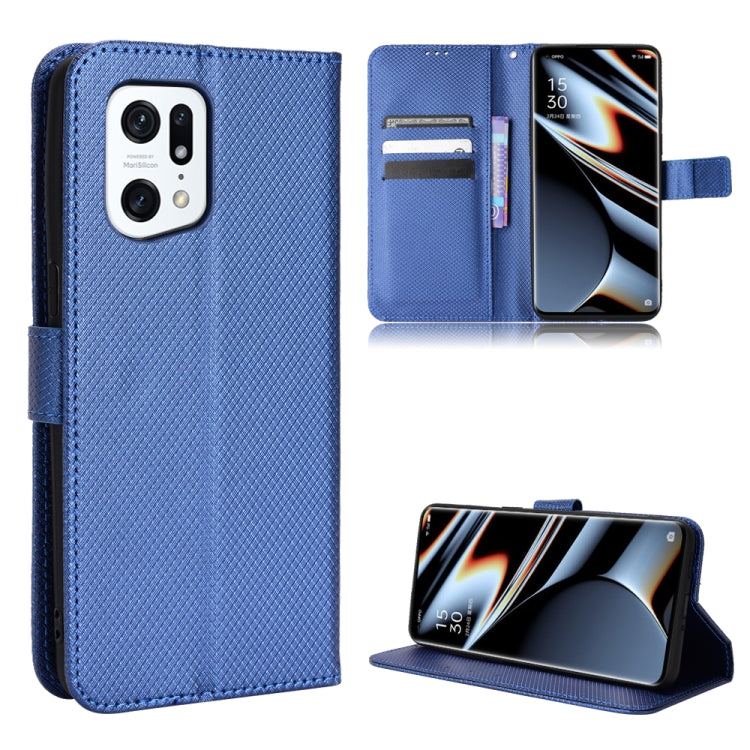 Custodia per telefono in pelle con trama a diamante, For OnePlus Nord CE 2 5G, For OPPO A7 / AX7 / A5s / AX5s / A21, For OPPO Find X5 Pro, For OPPO Find X5