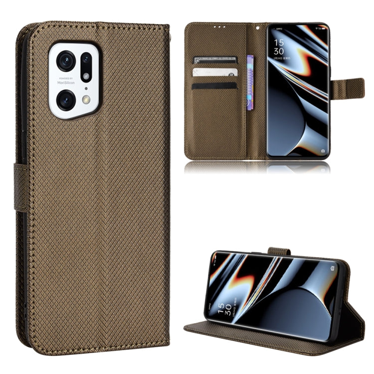 Custodia per telefono in pelle con trama a diamante, For OnePlus Nord CE 2 5G, For OPPO A7 / AX7 / A5s / AX5s / A21, For OPPO Find X5 Pro, For OPPO Find X5