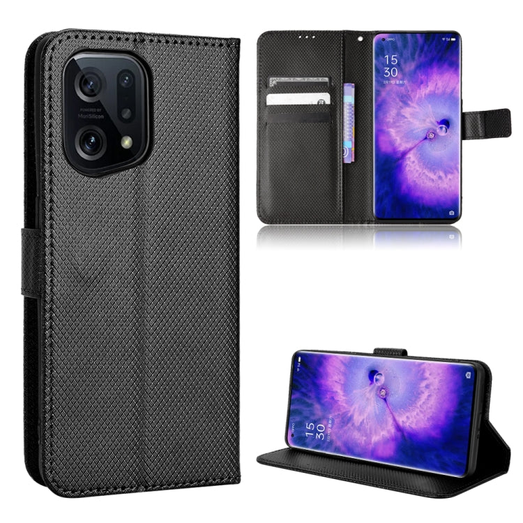Custodia per telefono in pelle con trama a diamante, For OnePlus Nord CE 2 5G, For OPPO A7 / AX7 / A5s / AX5s / A21, For OPPO Find X5 Pro, For OPPO Find X5