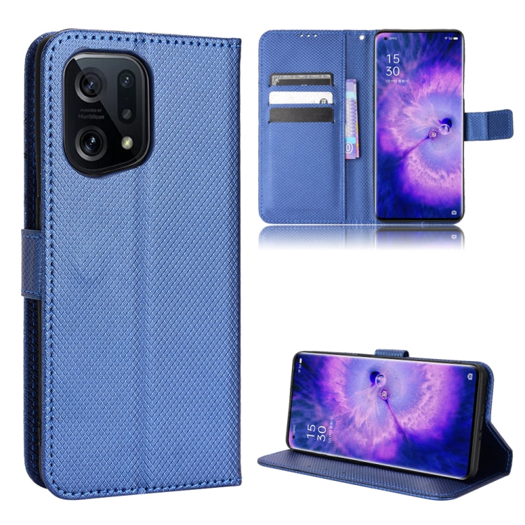 Custodia per telefono in pelle con trama a diamante, For OnePlus Nord CE 2 5G, For OPPO A7 / AX7 / A5s / AX5s / A21, For OPPO Find X5 Pro, For OPPO Find X5