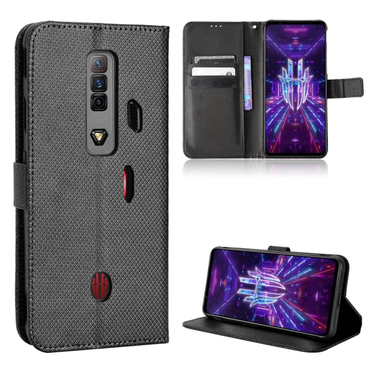 Custodia per telefono in pelle con trama a diamante, For ZTE nubia Red Magic 7