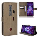 Custodia per telefono in pelle con trama a diamante, For ZTE nubia Red Magic 7