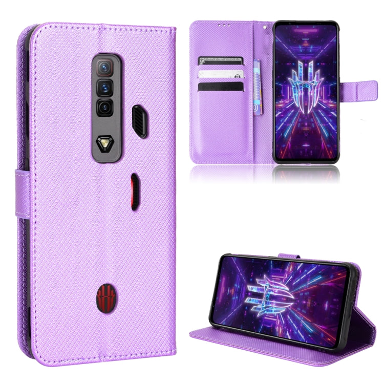 Custodia per telefono in pelle con trama a diamante, For ZTE nubia Red Magic 7